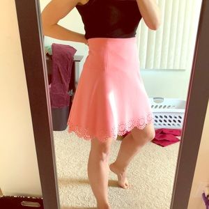 High waisted cut out design skirt